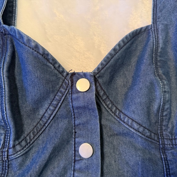 Denim Blue Button-Down Dress - Picture 10 of 14